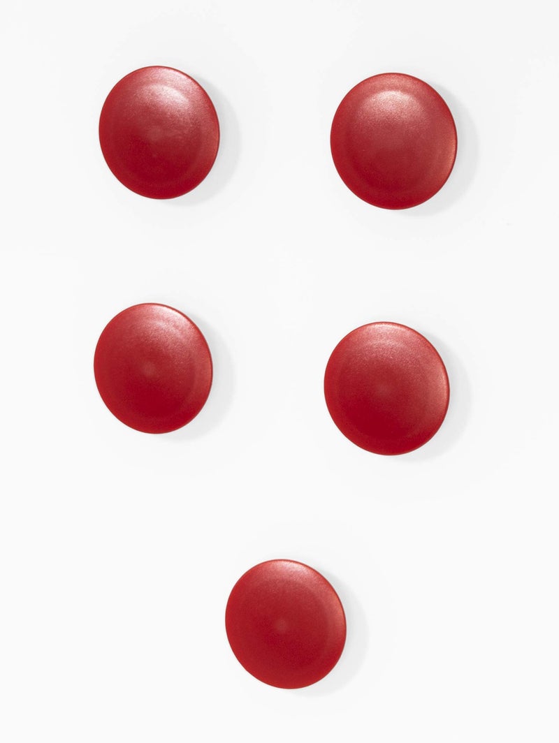 Audio-Visual Direct High Powered Magnets for Glass Dry-Erase Boards, Set of 5 Red - Image 4